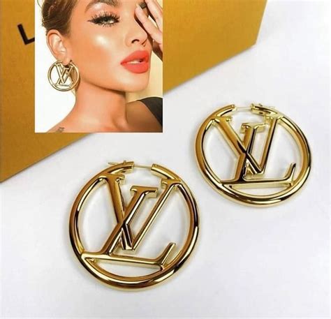 louis vuitton symbol earrings.